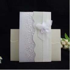 Floral Embossed Wedding Invitation Cards
